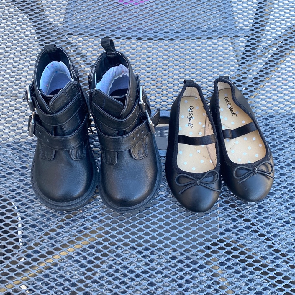Cat & Jack toddler girl boots and flats bundle size 6